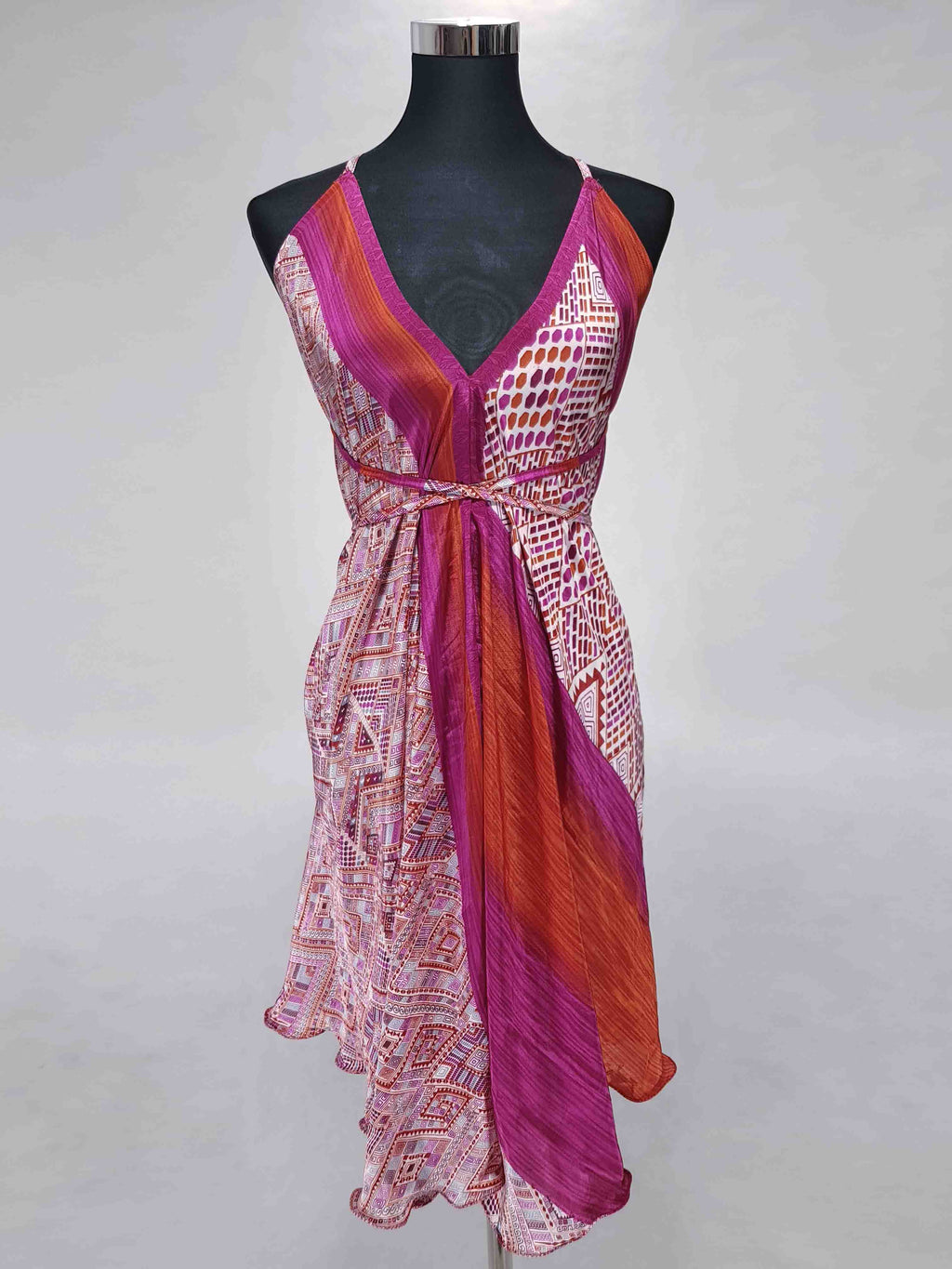 Das kurze Magische Kleid Pink-Weiß
